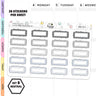 Scallop Quarter Box Planner Stickers