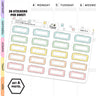 Scallop Quarter Box Planner Stickers