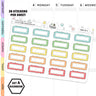 Scallop Quarter Box Planner Stickers