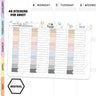 Quarter Box Flag Planner Stickers