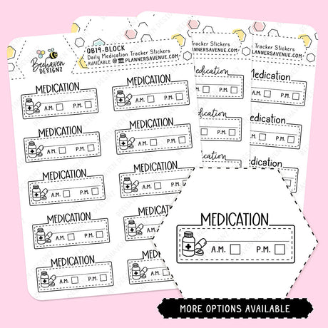 Daily Medication Tracker Planner Stickers