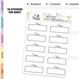 Class Script Boxes Planner Stickers