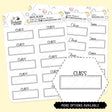 Class Script Boxes Planner Stickers