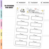 Exam Script Box Planner Stickers