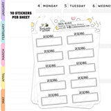 Reading Script Box Planner Stickers