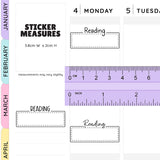 Reading Script Box Planner Stickers