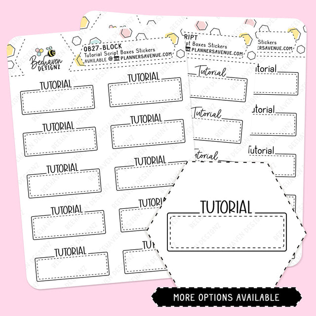 Tutorial Script Box Planner Stickers