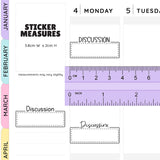 Discussion Script Box Planner Stickers