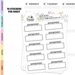 Appointment Script Box Stickers