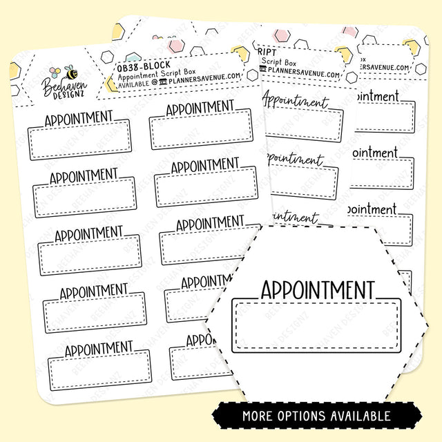 Appointment Script Box Stickers