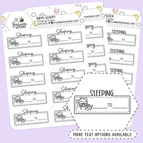 Sleep Tracker Planner Stickers