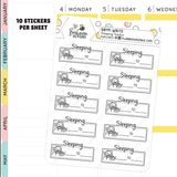 Sleep Tracker Planner Stickers