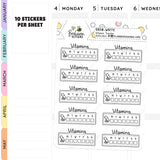 Vitamin Tracker Planner Stickers