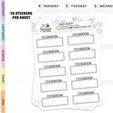 Celebration Script Box Planner Stickers