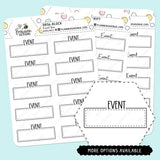 Event Script Box Stickers