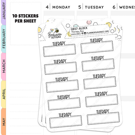 Therapy Script Box Planner Stickers