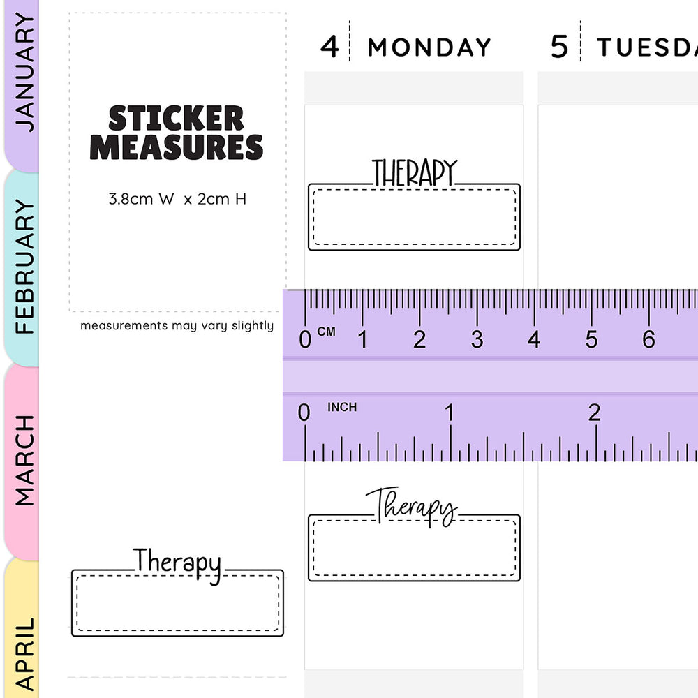 Therapy Script Box Planner Stickers