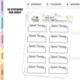 Speech Therapy Script Box Stickers