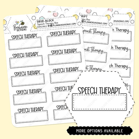 Speech Therapy Script Box Stickers