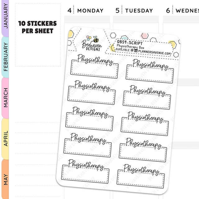 Physiotherapy Script Box Stickers