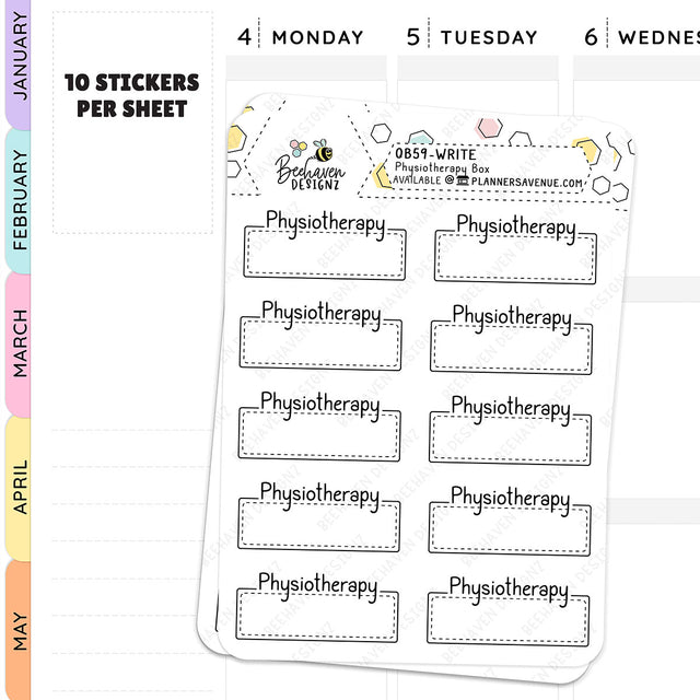 Physiotherapy Script Box Stickers