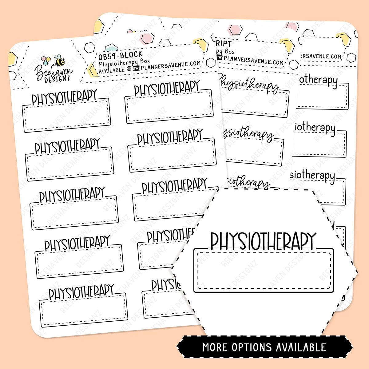Physiotherapy Script Box Stickers
