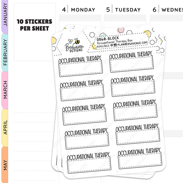 Occupational Therapy Script Box Stickers