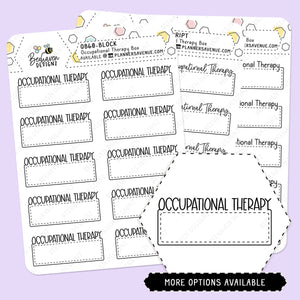 Occupational Therapy Script Box Stickers