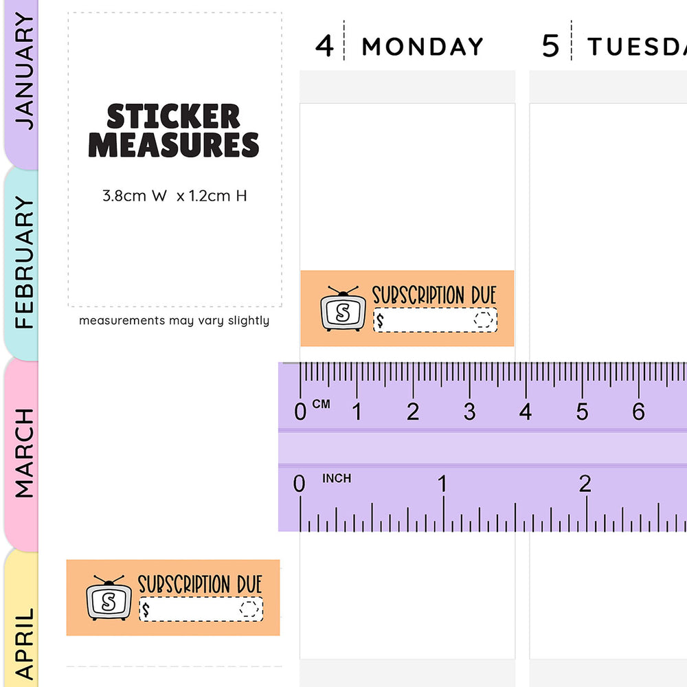 Stan Bill Due Quarter Box Stickers