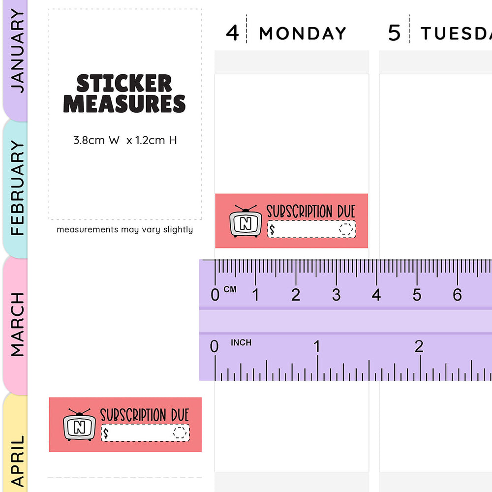 Netflix Bill Due Quarter Box Stickers