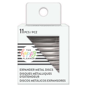 RIND-02-Happy Planner--Expander Metal Silver Discs