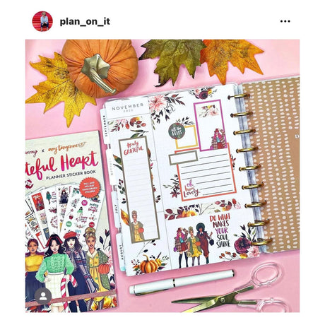 Rongrong Grateful Heart Sticker Book collab Amy Tangerine