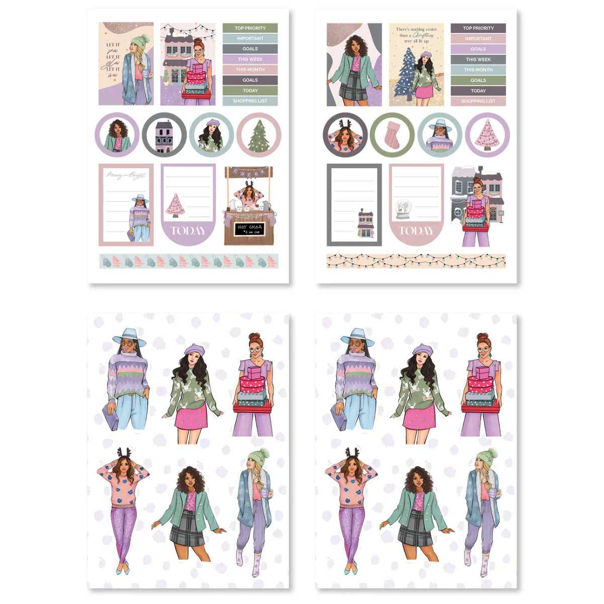 Rongrong Christmas Village Sticker Pack