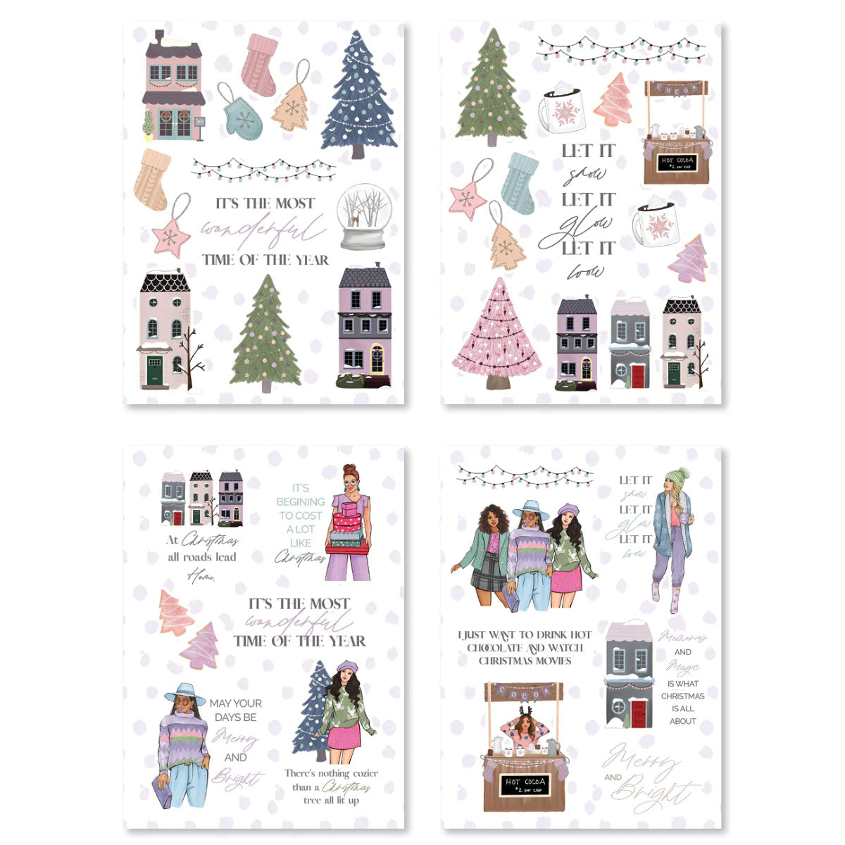 Rongrong Christmas Village Sticker Pack