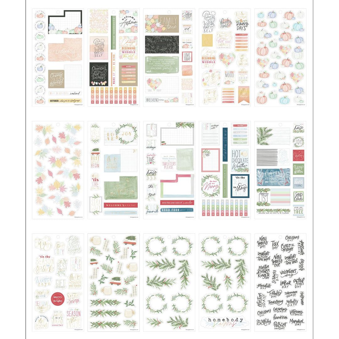 Happy Planner Classic Homebody Seasonal Value Sticker Pack