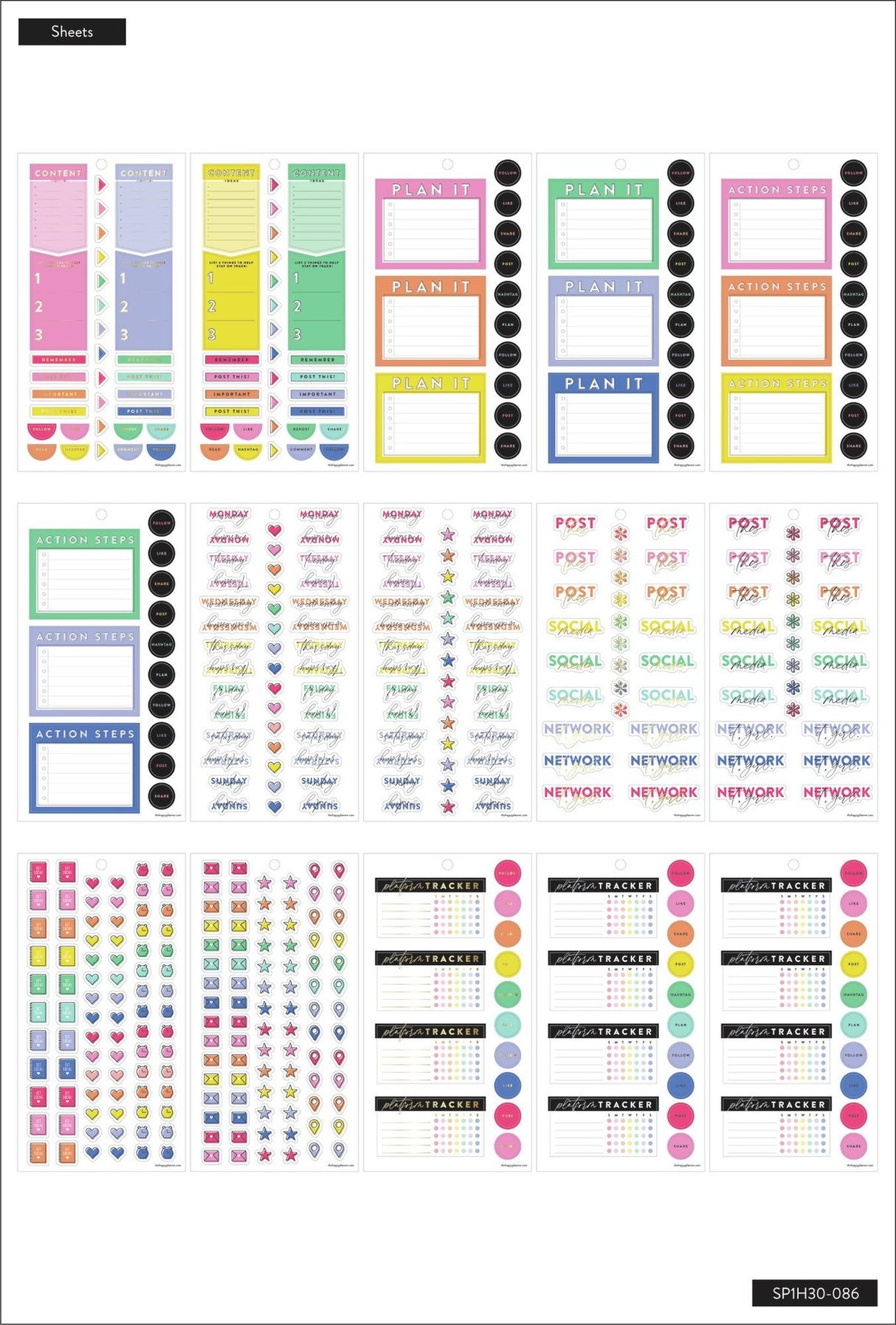 Happy Planner Get Social | Stickers Value Pack