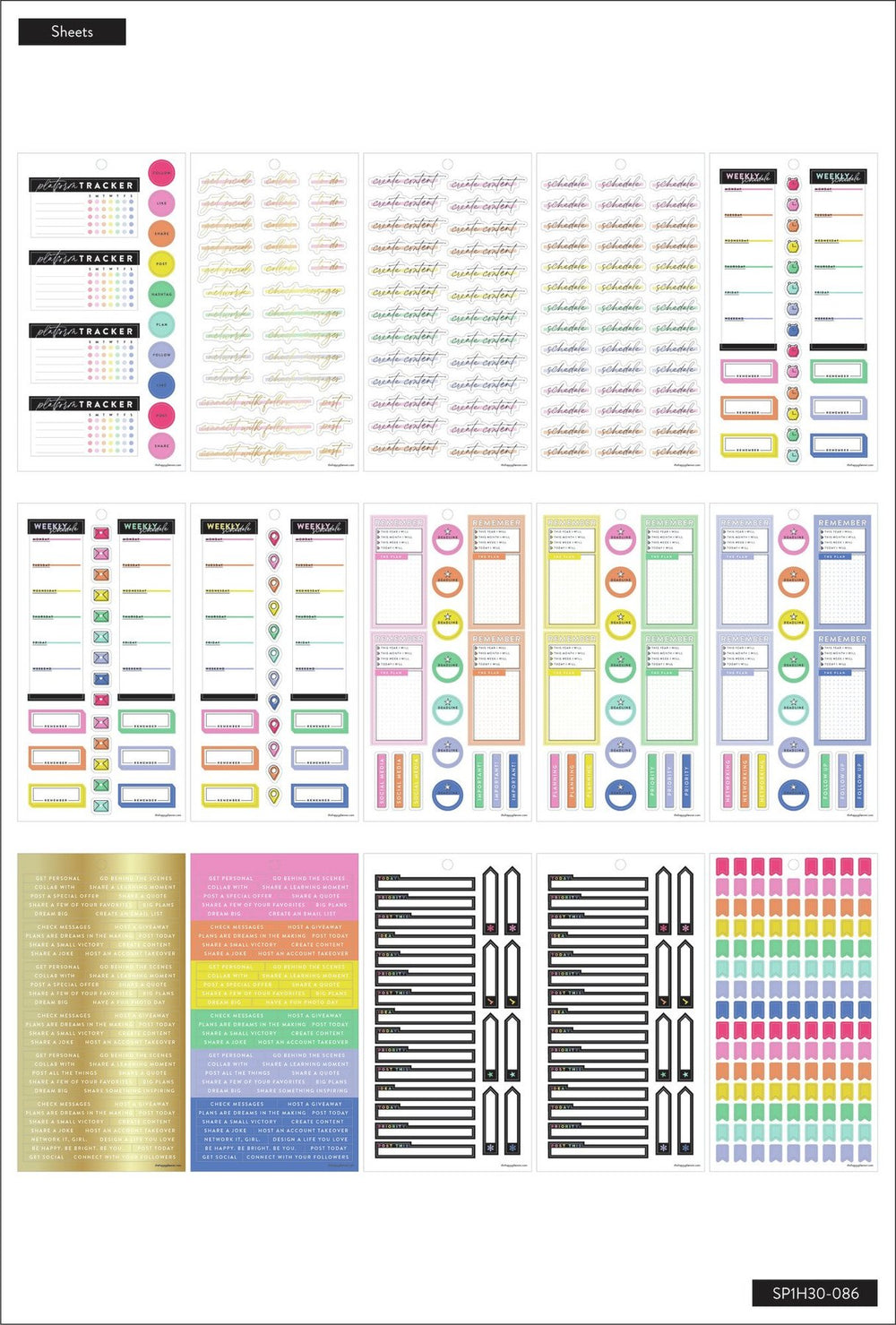 Happy Planner Get Social | Stickers Value Pack
