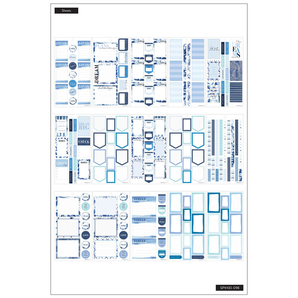 Happy Planner Indigo Sticker Value Pack