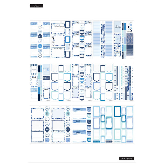 Happy Planner Indigo Sticker Value Pack