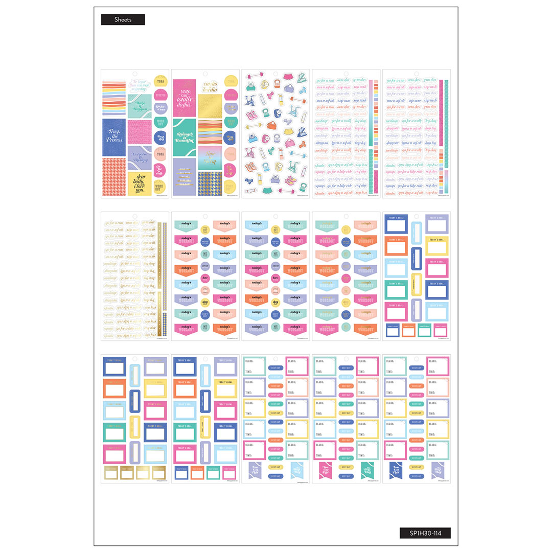 Happy Planner  Work It Out | Stickers Value Pack