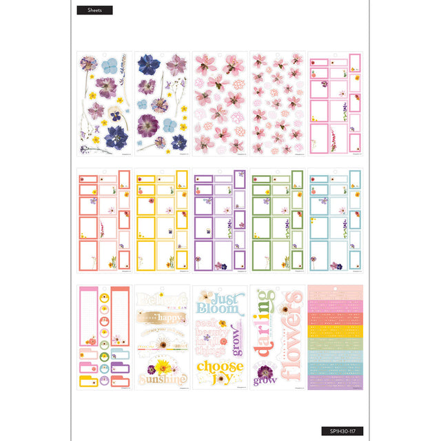 Happy Planner Pressed Florals | Stickers Value Pack