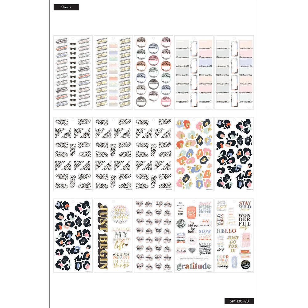 Happy Planner Colorful Leopard | Stickers Value Pack