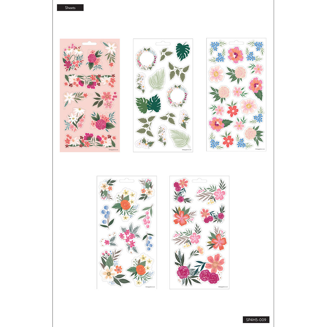 Happy Planner Spring Florals | Sticker Sheets