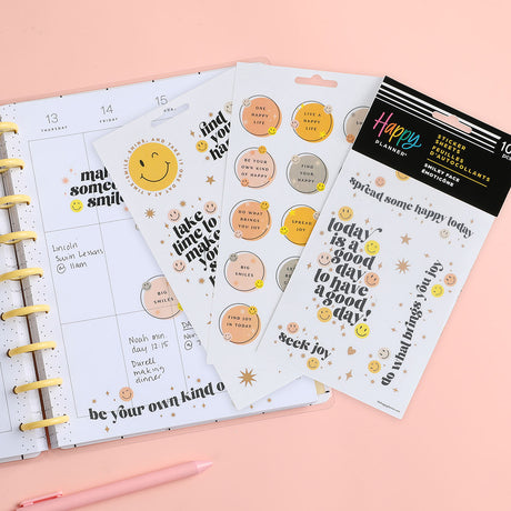 Happy Planner Smiley Face Sticker Sheets