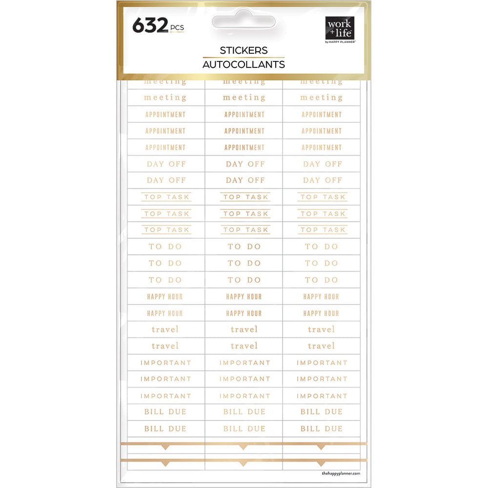 Happy Planner Work Life Bright Pastels Sticker Sheets