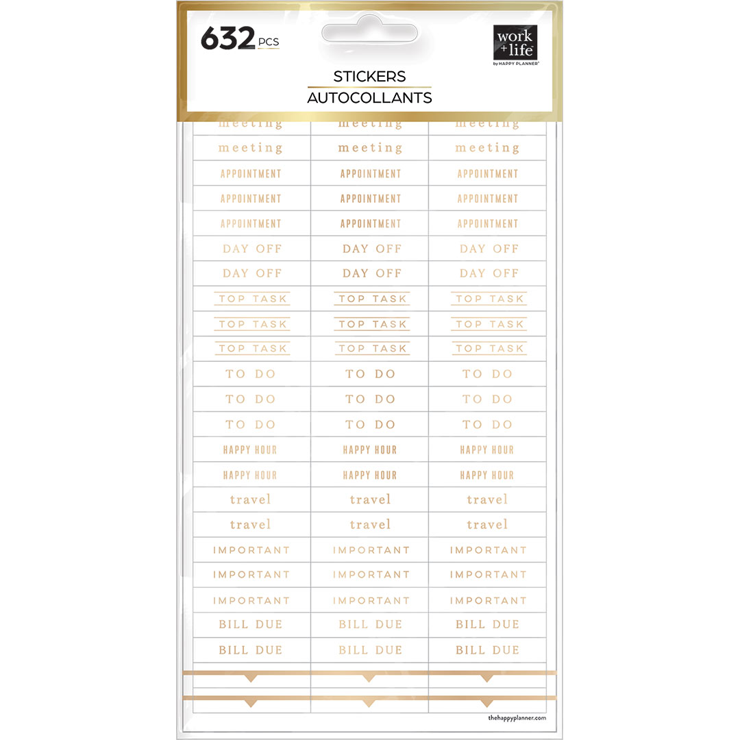 Happy Planner Work Life Bright Pastels Sticker Sheets