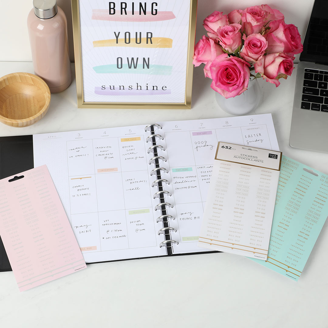 Happy Planner Work Life Bright Pastels Sticker Sheets | Me & My Big Ideas
