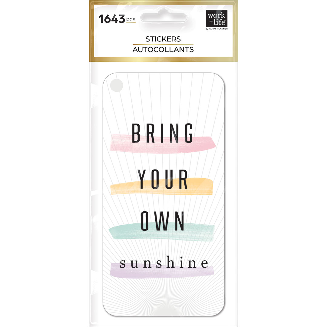 Happy Planner Work Life Bright Pastels Fan Sticker Book | Me & My Big Ideas