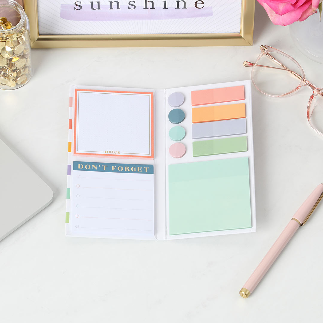 Happy Planner Work Life Sticky Notes & Flag Labels - Bright Pastels