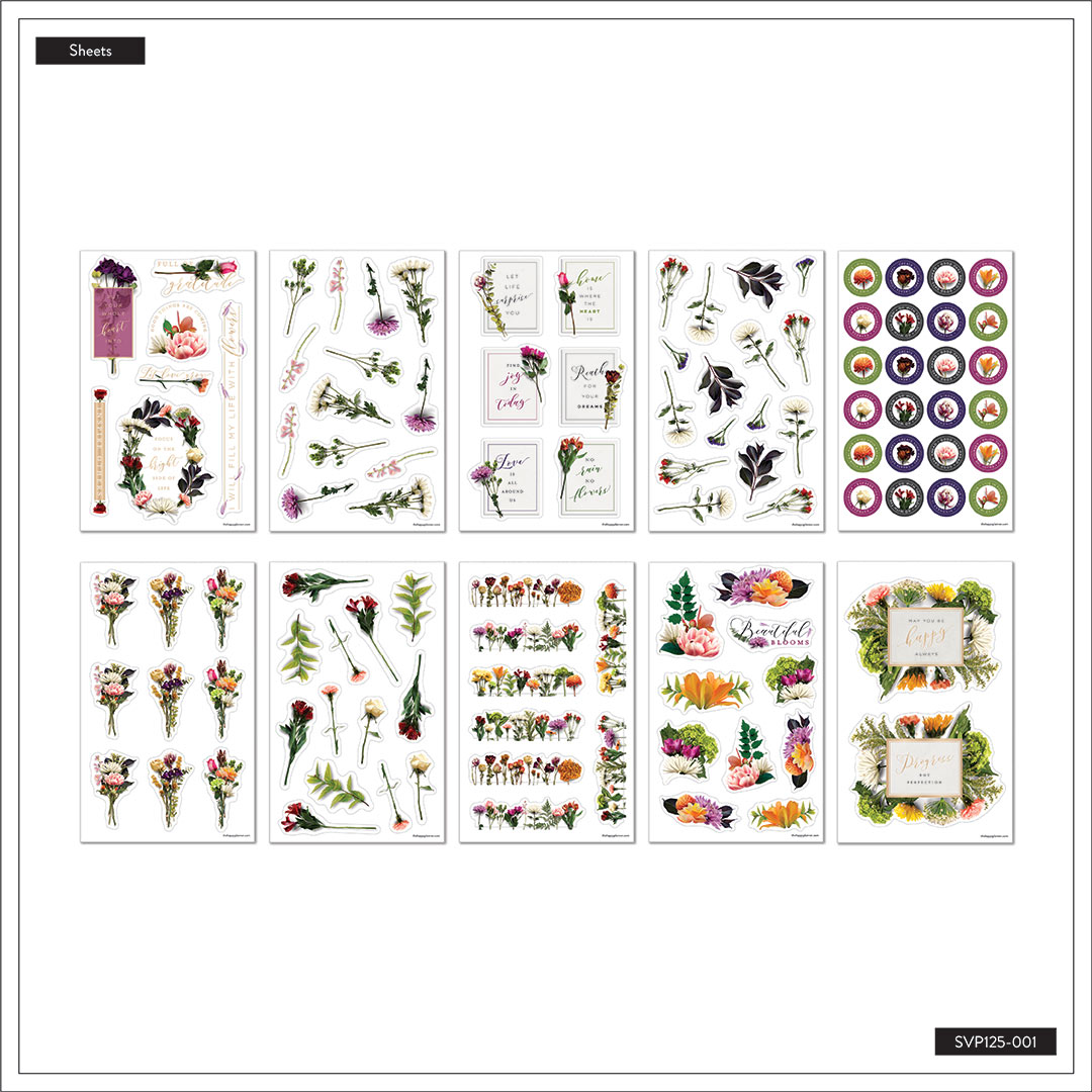 Happy Planner Beautiful Blooms Sticker Book Value Pack